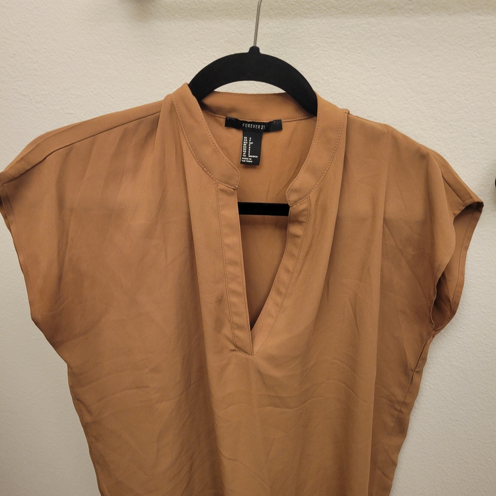 Forever 21 Camel Blouse